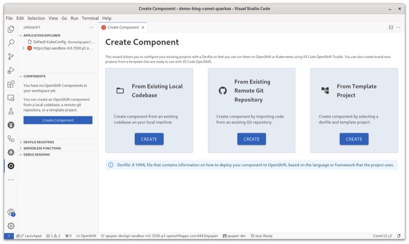 Create component from existing local codebase